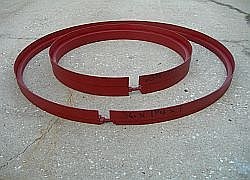 Riser for large utility covers, a wide red steel ring