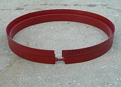 Riser for sanitary and storm covers, a red steel ring