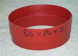 Riser for valve box covers, a short red steel ring